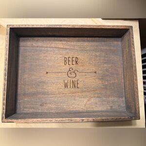 Thirty One Wooden Beer & Wine Serving Tray